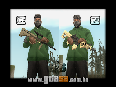 Pack de Rifle de Precisão (SAUG1 e AR15C) para GTA San Andreas